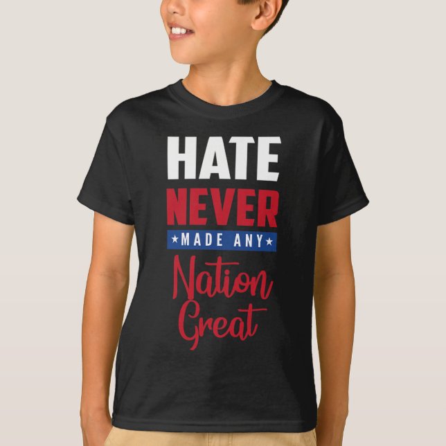 Camiseta Presente de Democrata Anti Trump Odeio Nunca Fez N (Frente)