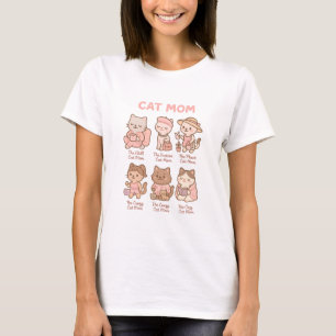 Camiseta Presente de desenho animado de mãe de gato fofo pa