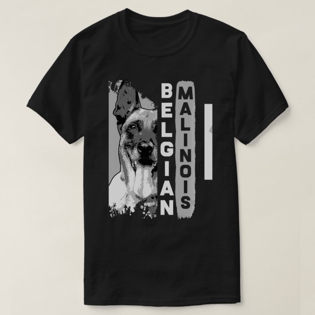 Camiseta Presente de design de Cachorros Belga Malinois T (Frente do Design)