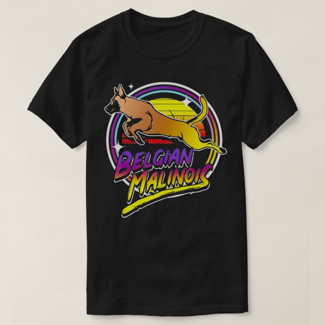 Camiseta Presente de design de Cachorros Belga Malinois T (Frente do Design)
