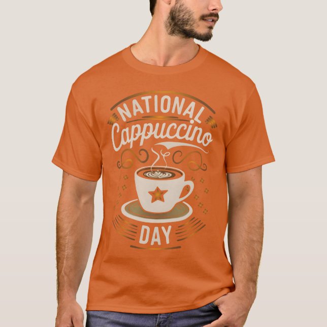 Camiseta Presente de design de cappuccino nacional (Frente)