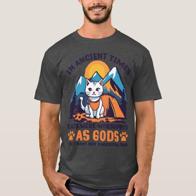 Camiseta Presente de design de gato pescador branco de acam (Frente)