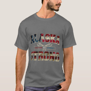 Camiseta Presente de design incrível do Alaska Strong Unite