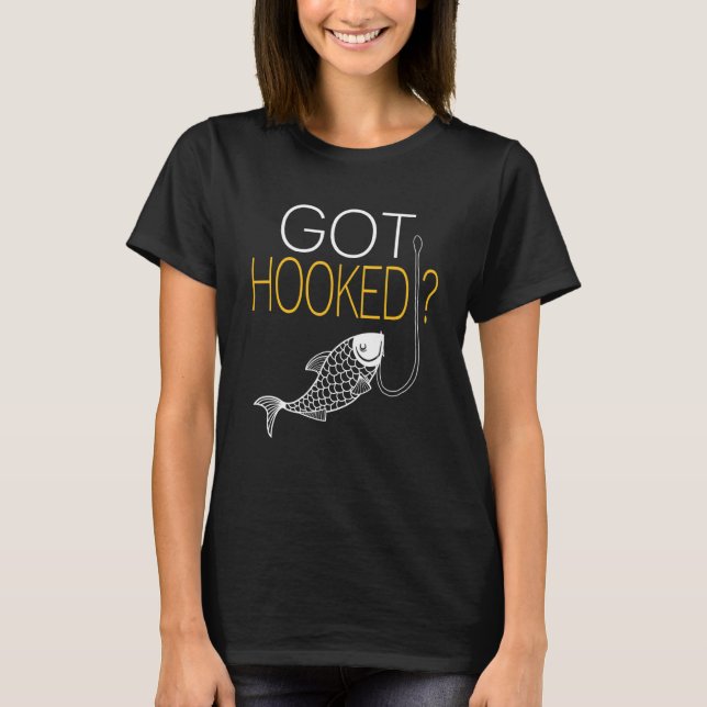 Camiseta Presente de Designs de Pescador de Linha Retro Fic (Frente)