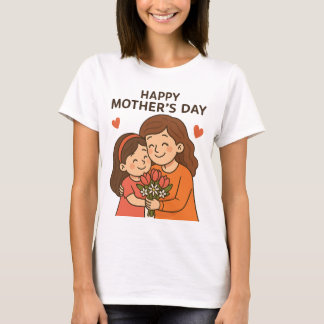 Camiseta Presente de Dia das Mães de Coração 2025 – Celebre