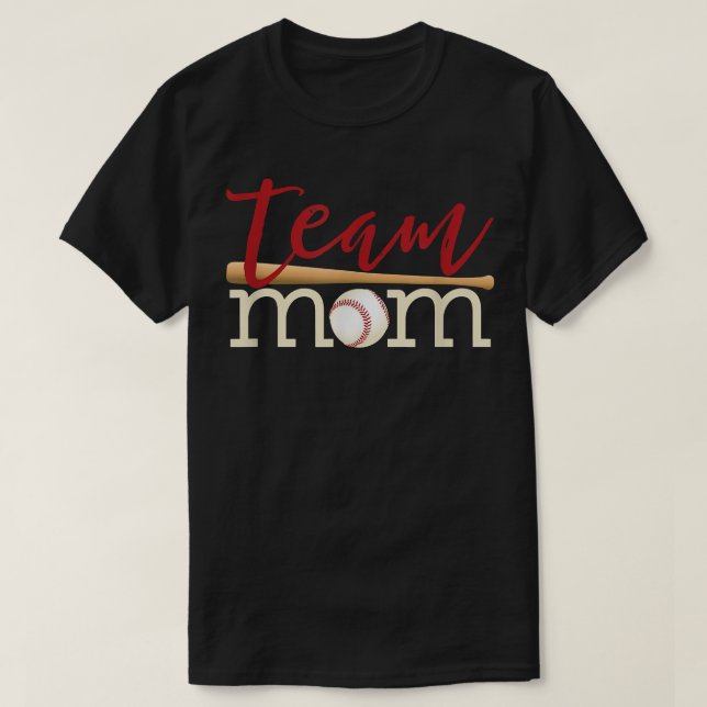 Camiseta Presente de Dia de as mães da Equipe Mãe para Base (Frente do Design)