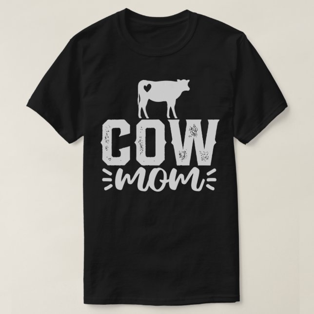 Camiseta Presente de Dia de as mães da mãe de vaca (Frente do Design)