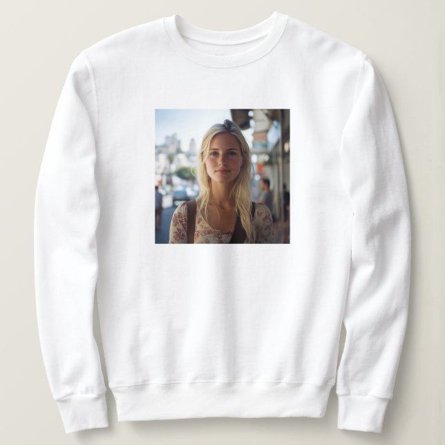 Camiseta Presente de Dia de as mães da Mãe Moderna de Foto  (Frente do Design)