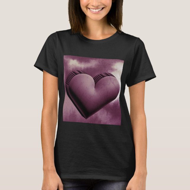 Camiseta Presente de Dia de os namorados de Aquarela Puro M (Frente)