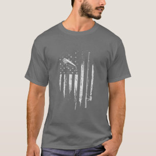 Camiseta Presente De Dia de os pais De Bandeira Americano D