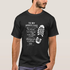 Camiseta Presente De Dia de os pais De Bônus Da Stepdad Par
