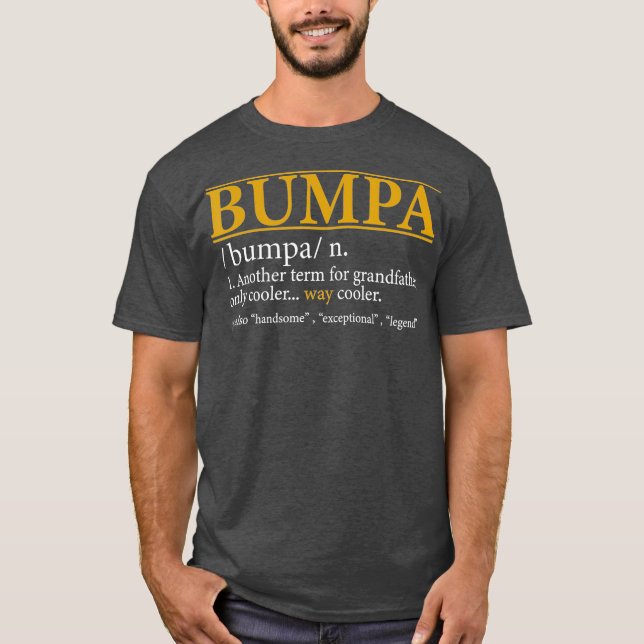 Camiseta Presente de Dia de os pais de definição BUMPA Engr (Frente)