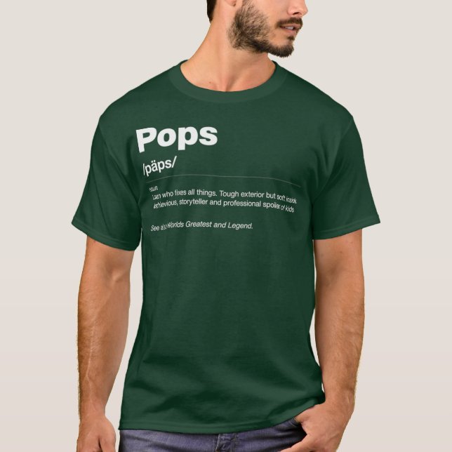 Camiseta Presente de Dia de os pais de Definição de Dicioná (Frente)