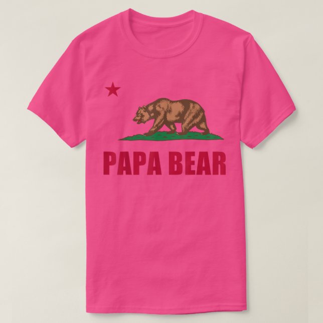 Camiseta Presente de Dia de os pais de Urso Papa da Repúbli (Frente do Design)