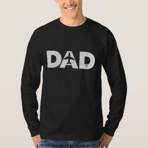 Camiseta Presente de Dia de os pais-piloto para aviões e av
