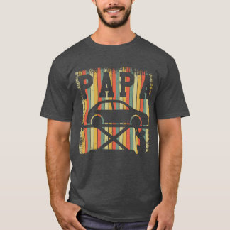 Camiseta Presente de Dia de os pais Vintage com Carro Mecân