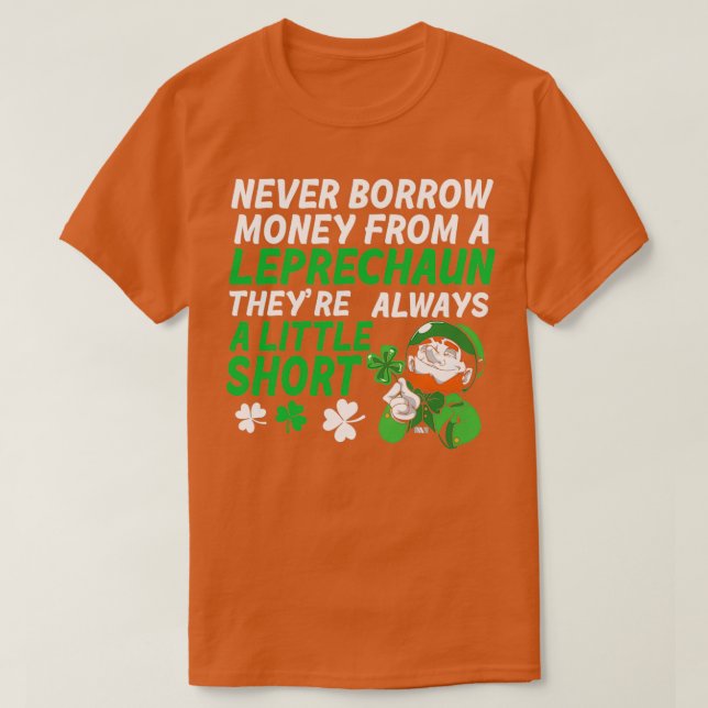 Camiseta Presente de Dia de São Patrício I Leprechaun Costu (Frente do Design)