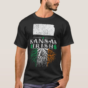 Camiseta Presente de Dia de São Patrício irlandês do Kansas