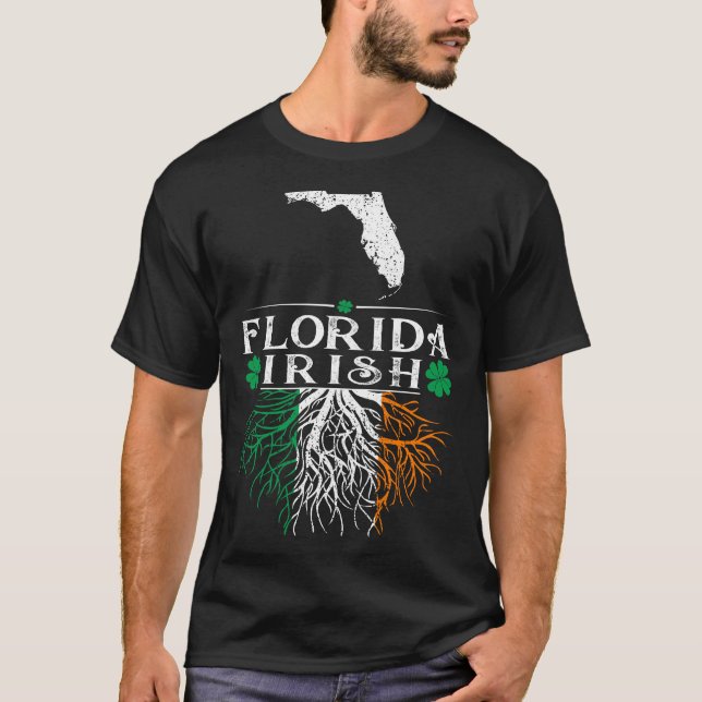 Camiseta Presente de Dia de São Patrício Irlandês na Flórid (Frente)