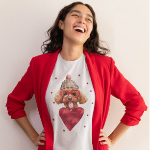 Camiseta Presente de Dia dos Namorados Cachorro Poodle
