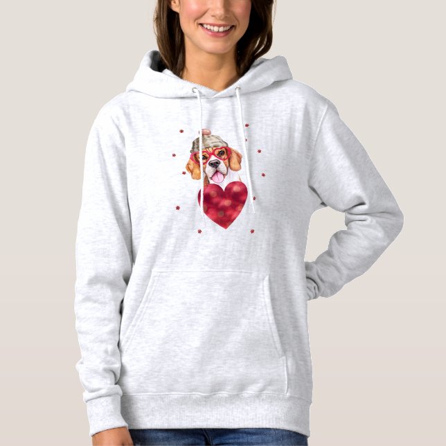 Camiseta Presente de Dia dos Namorados Capuz de Cachorro Be (Frente)
