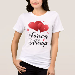 Camiseta Presente de Dia dos Namorados Corações Vermelhos P