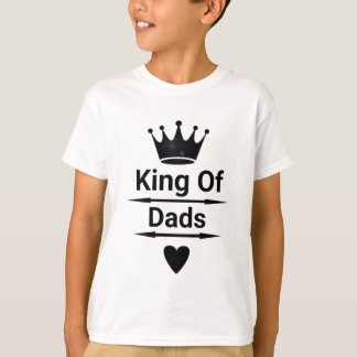 Camiseta Presente de Dia dos Pais do Rei dos Pais Crianças 