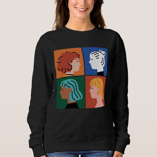Camiseta Presente de Dia Internacional da Mulher Irmandade  (Frente)