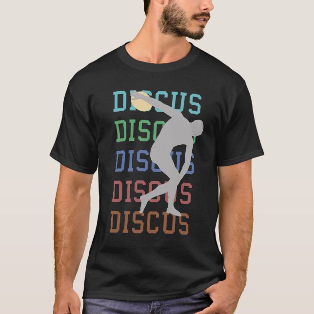 Camiseta Presente de Disco Grego de Campo e Faixa (Frente)