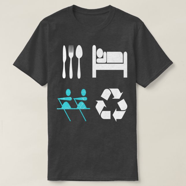 Camiseta Presente de Disposição Repetida de Linhas do Sono (Frente do Design)
