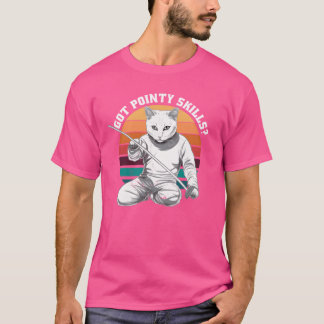 Camiseta Presente de ditos engraçados de esporte de esgrimi