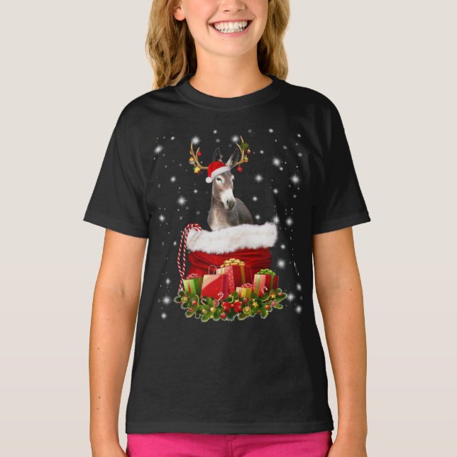 Camiseta Presente de Donkey Lover | Feliz Natal de Donkey (Frente)