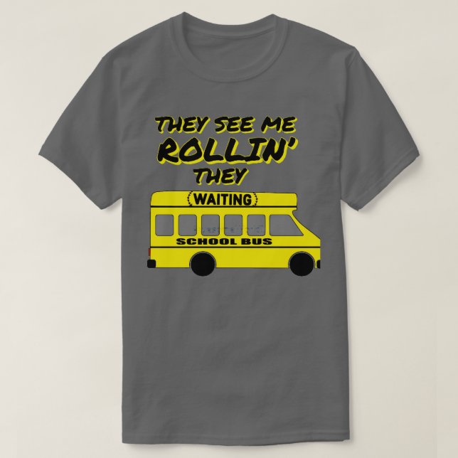 Camiseta Presente de driver de barramento de escola engraça (Frente do Design)