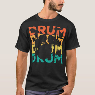 Camiseta Presente De Drumagem De Vintagem Retroativa Para B