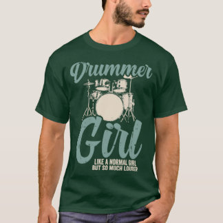Camiseta Presente de Drummer Girl Drummer