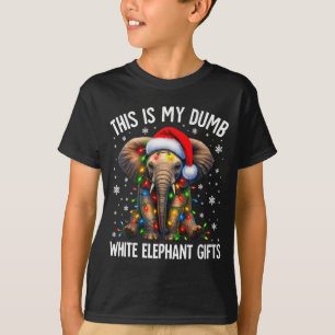 Camiseta Presente de Elefante Branco Engraçado para Adultos