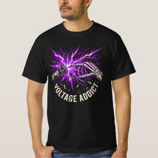 Camiseta Presente de Eletricista Viciado em Voltagem Choque