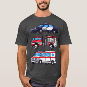 Camiseta Presente de emergência para carrinho de incêndio d