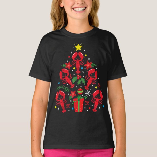 Camiseta Presente de Enfeites de natal de lavagante Engraça (Frente)