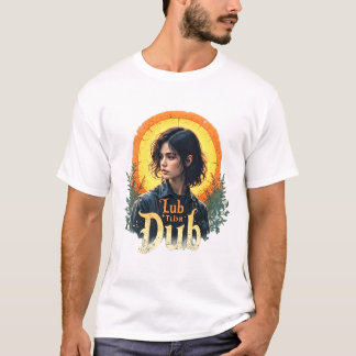 Camiseta Presente de Enfermeira Cardíaca Lub Dub Boho Art