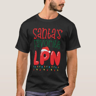 Camiseta Presente De Enfermeira De Natal Da Lpn Favorita Pa