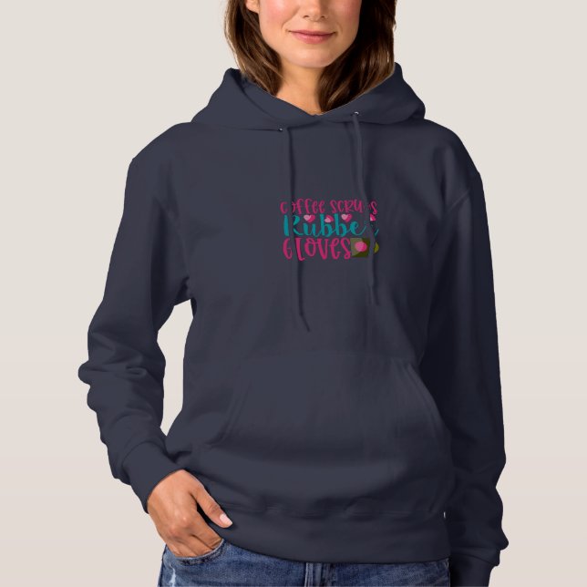 Camiseta Presente de Enfermeira | Esfregões de café Luvas d (Frente)