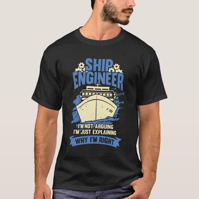 Camiseta Presente de Engenheiro de Engenharia Marinha Engra (Frente)