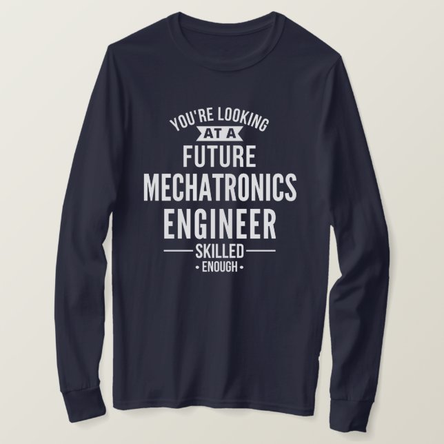 Camiseta Presente de engenheiro de mecatrônica (Frente do Design)