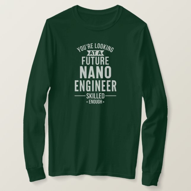 Camiseta presente de engenheiro NANO (Frente do Design)