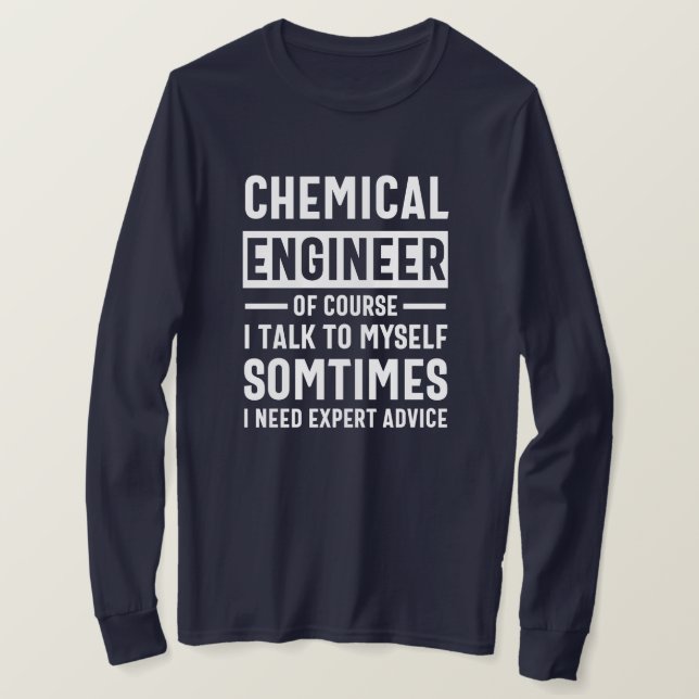 Camiseta Presente de Engenheiro Químico Engraçado (Frente do Design)