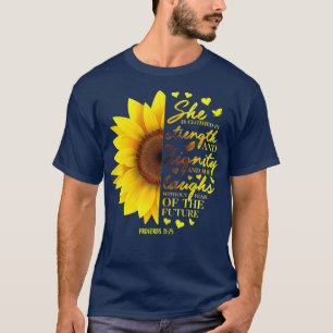 Camiseta Presente de Escritura de Girassol Verso-Bíblia Cri
