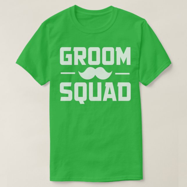 Camiseta Presente De Esquadrão De Groom Para Solteiro De Pr (Frente do Design)