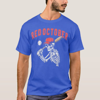 Camiseta Presente de esqueleto de beisebol engraçado do out