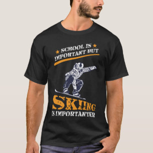 Camiseta Presente de Esquiador Engraçado Slogan Vi